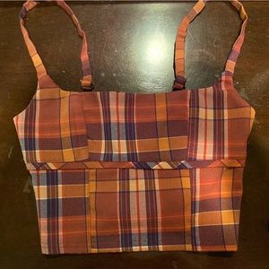 Urban Outfitters plaid zip top
